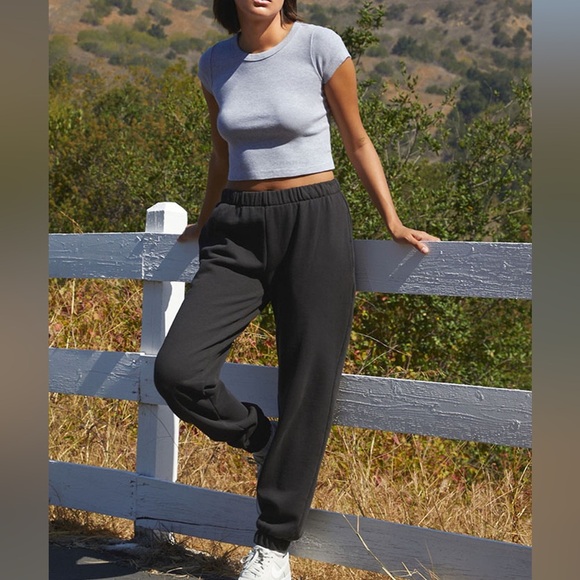 John Galt Charcoal Rosa Sweatpants OS - Picture 2 of 5